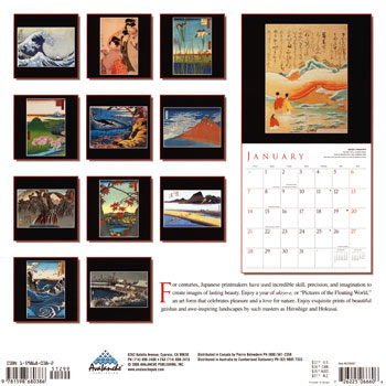 Japanese Woodblocks 2007 calendar by Hokusai