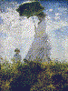 femme a l ombrelle par Claude Monet