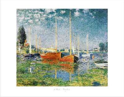 Claude Monet red boats argenteuil