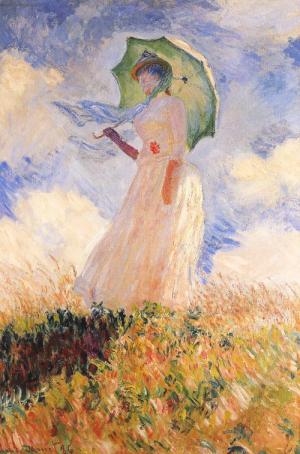 Claude Monet Study of a figure outdoors facing left
