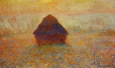 Grainstack sun in the mist monet